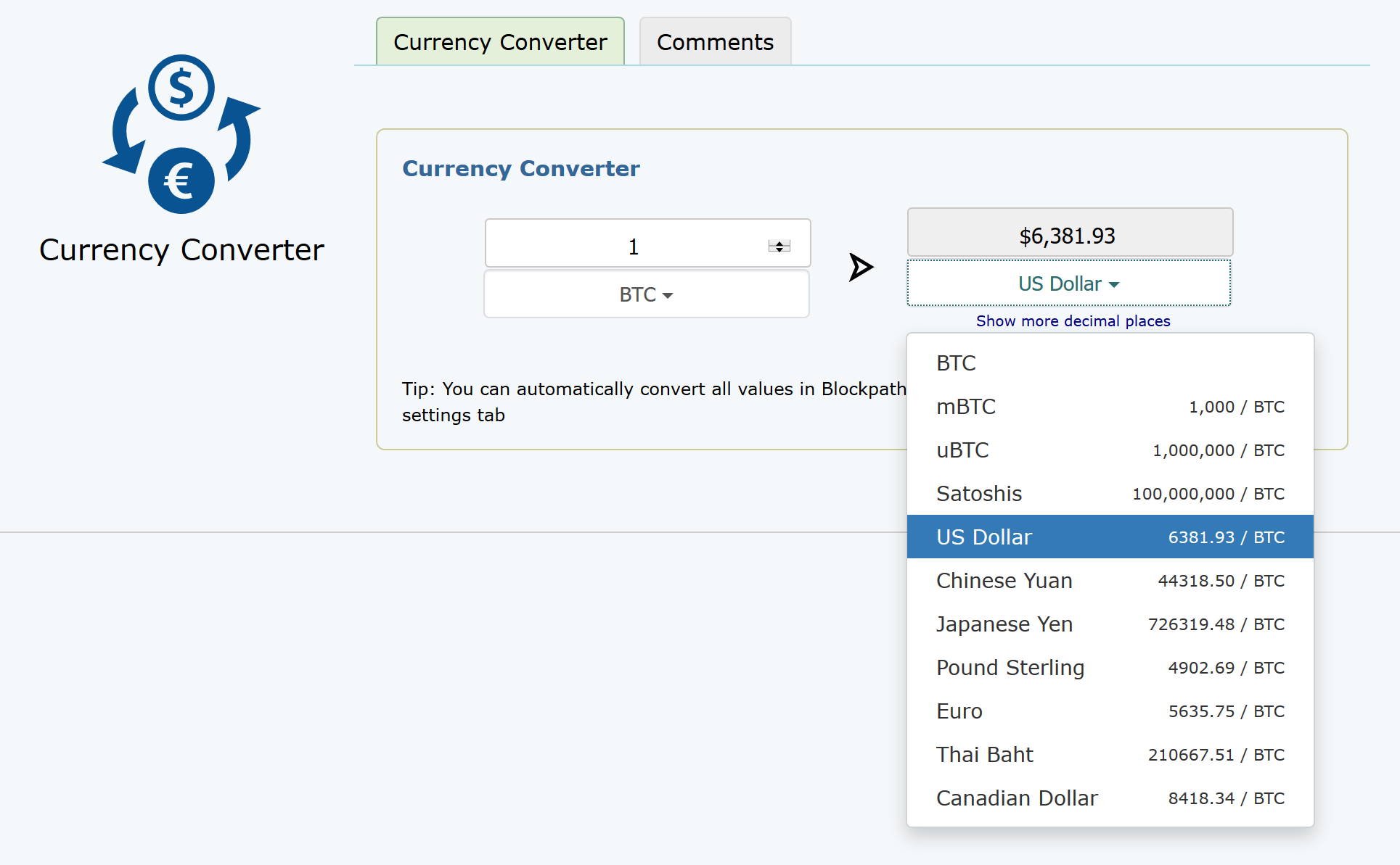 Convert BTC to USD - Cryptocurrency Converter Calculator