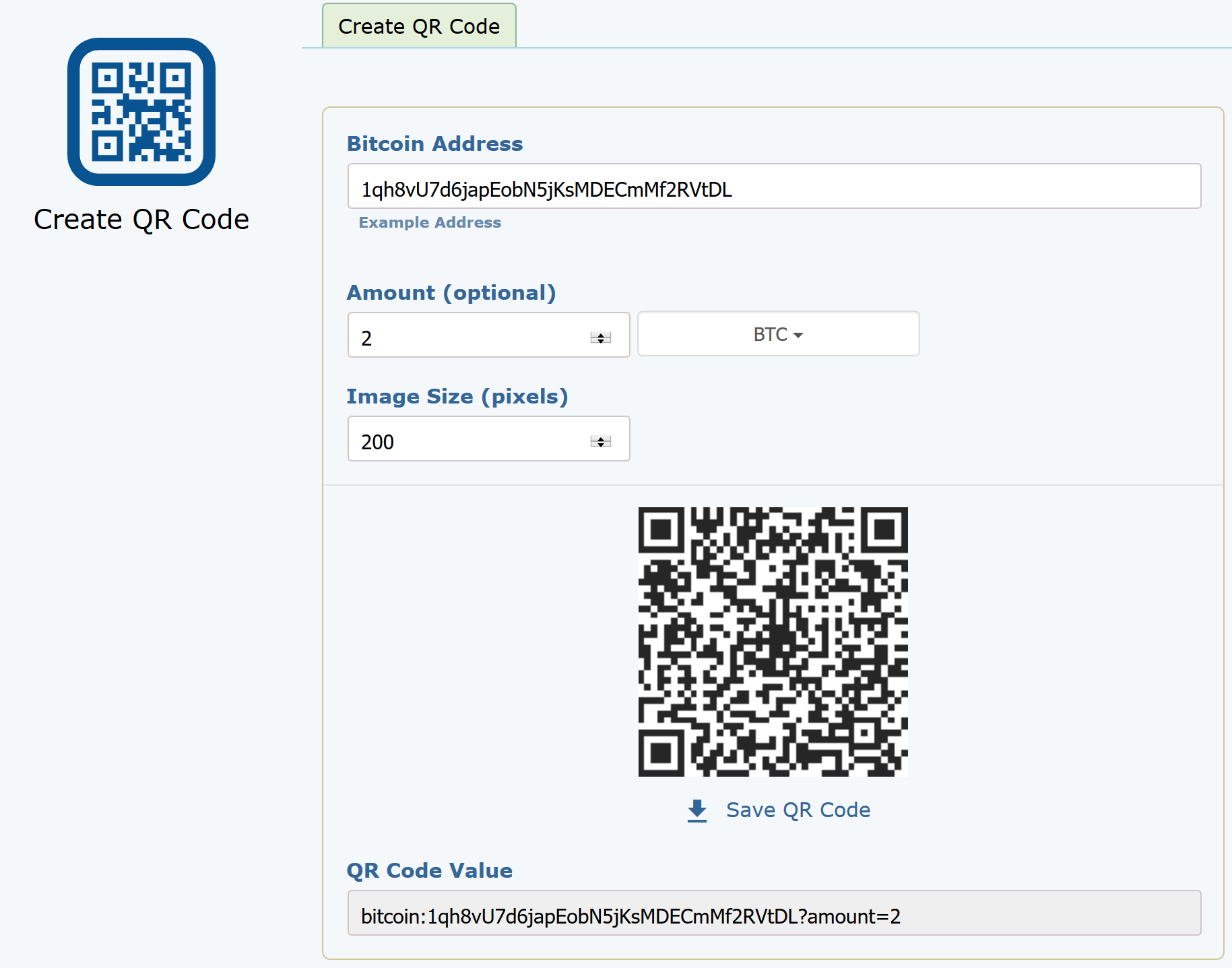 How to get bitcoin address from qr code